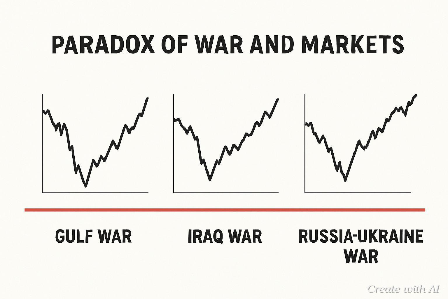 🔍 역설적인 패턴: 전쟁 발발 후 주식 시장은 왜 반등했을까?