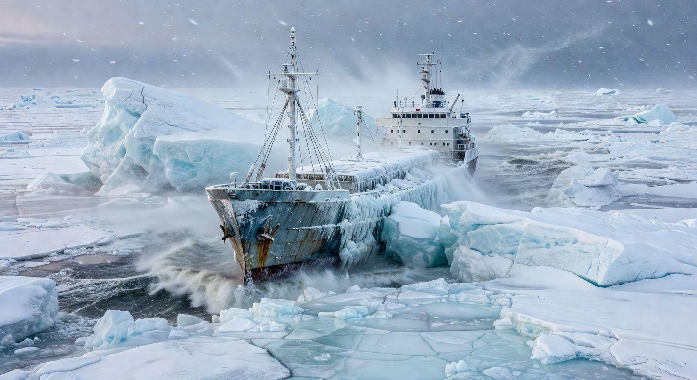 🧊 움직이는 얼음: 선박을 가두는 차가운 덫