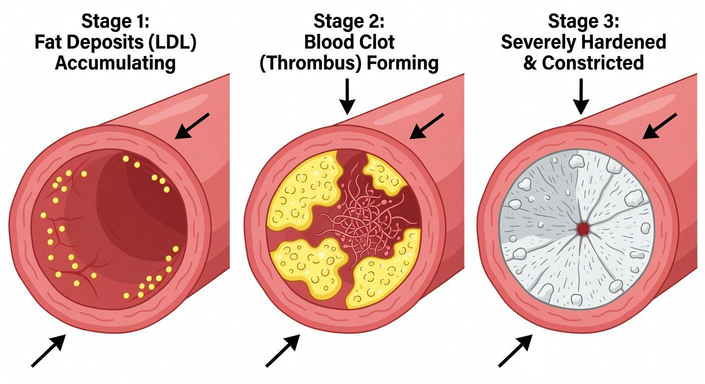 📝 초등학생도 이해하는 혈관이 막히는 3단계