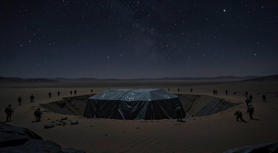 🔍 전직 군인의 충격 증언: 사막 속 거대한 미확인 비행 물체