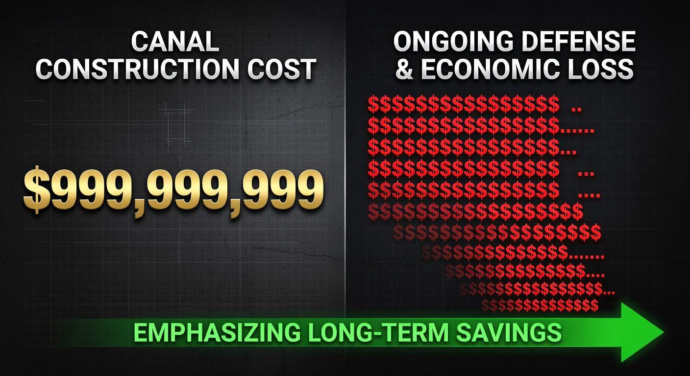 📈 운하 건설 비용 vs. 반복되는 위기 비용