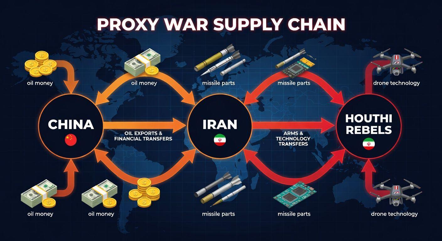 🔍 후티 뒤의 중국과 이란 연결고리
