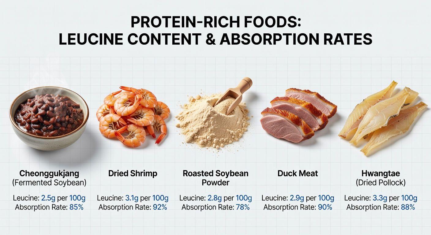 💡 근육 성장의 핵심: 류신과 5가지 대체 식품