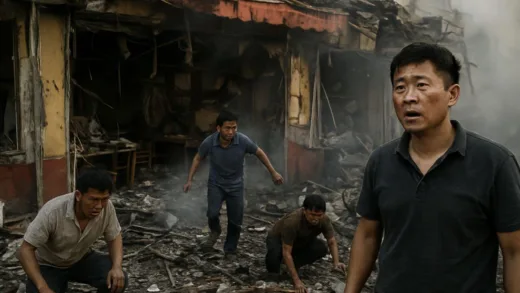 Chinese workers targeted in Afghanistan by terrorists, a restaurant bombing aftermath, fear and danger.