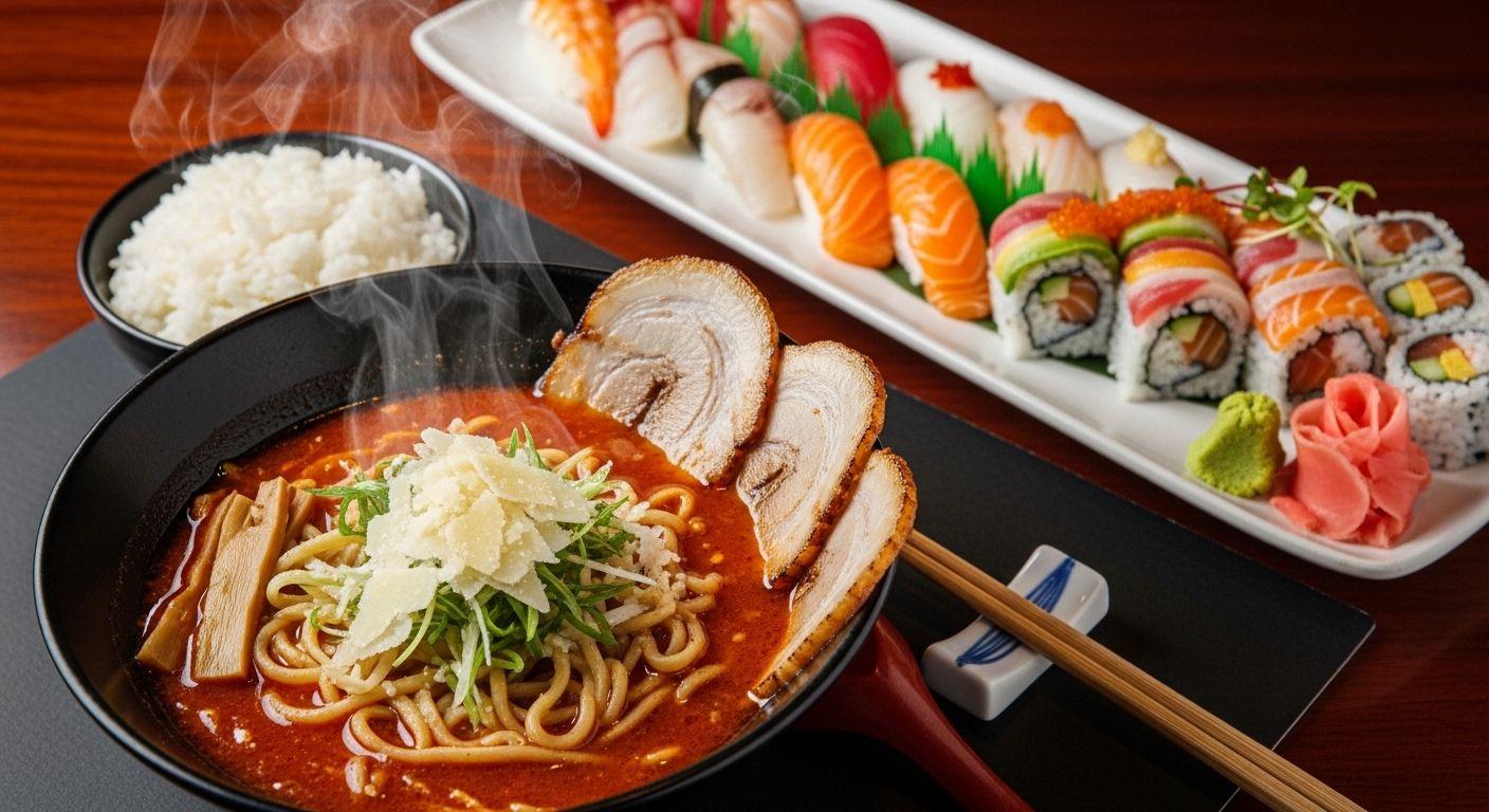 🍜 듀슈라맨 키오 & 스시: 독특한 라멘과 가성비 초밥