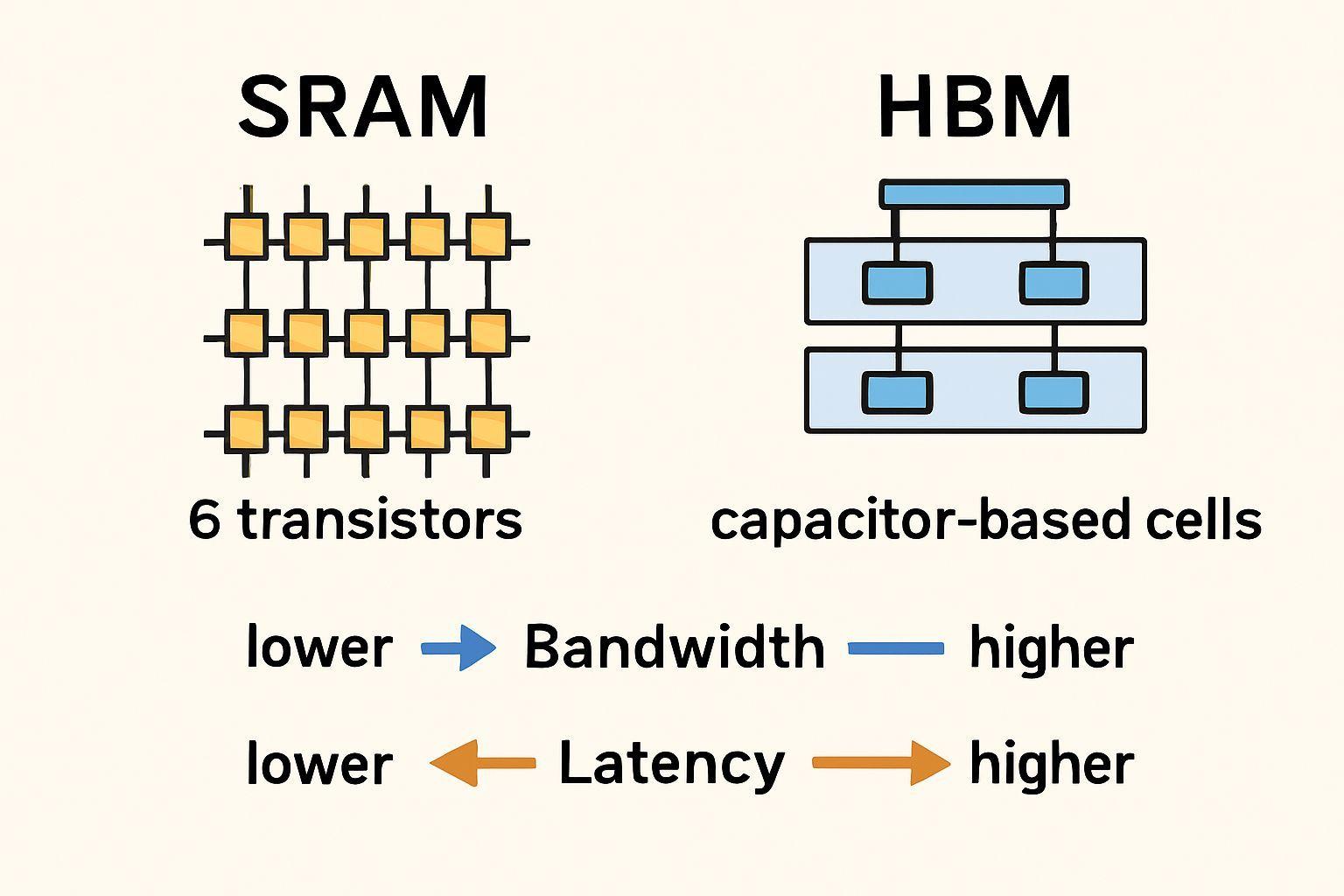 🔍 S램 vs HBM: 용량과 속도의 트레이드오프