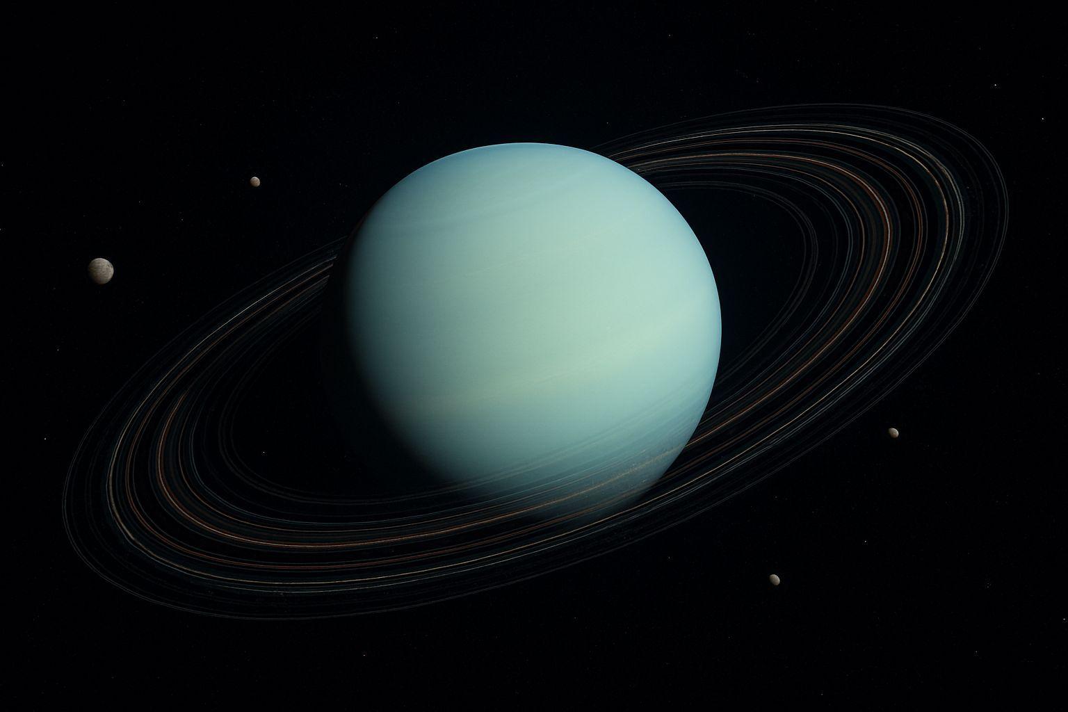 📌 천왕성의 13개 고리와 27개 위성 시스템