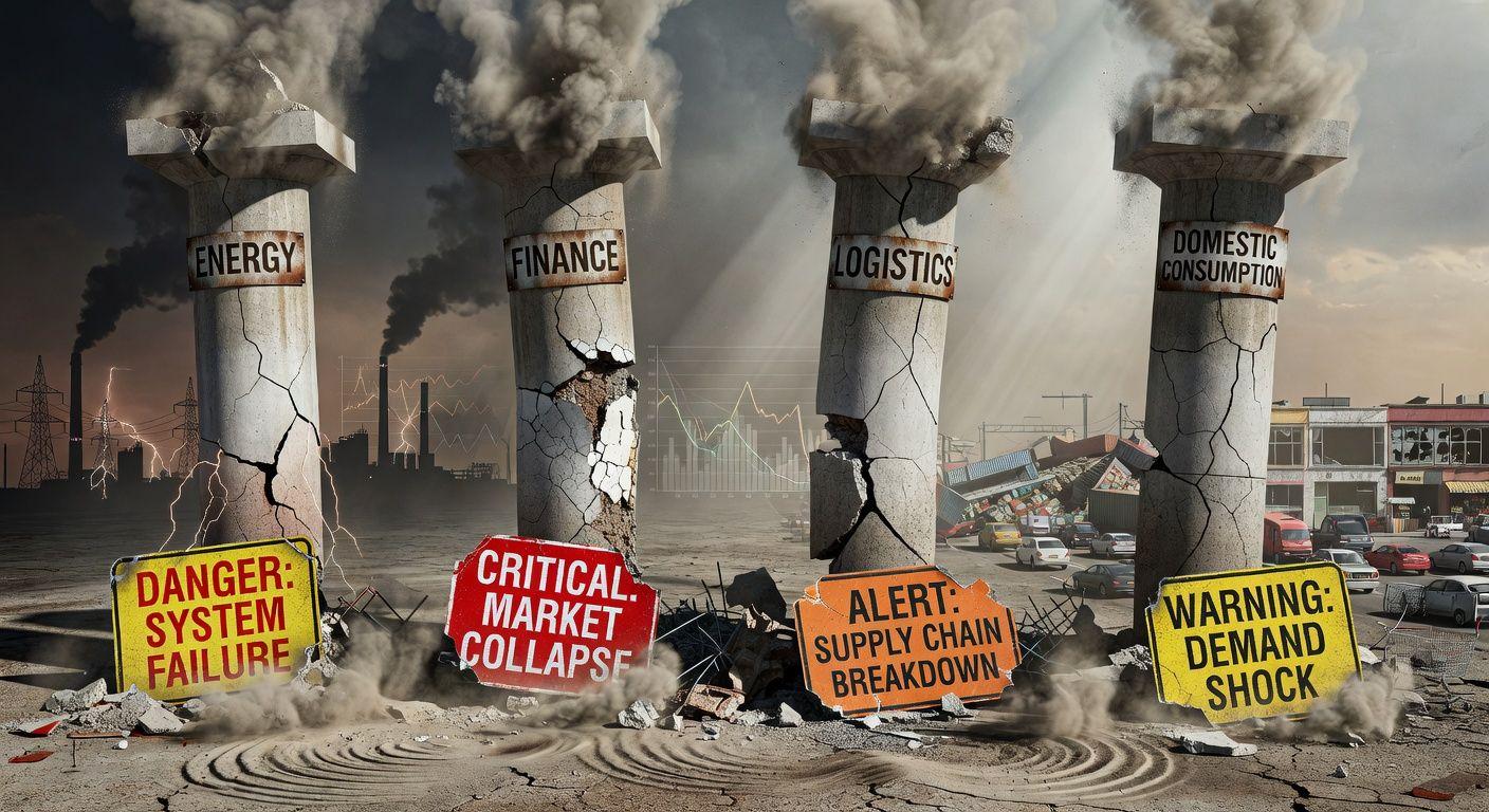 📉 4중 충격: 에너지·금융·물류·내수 동시 위기