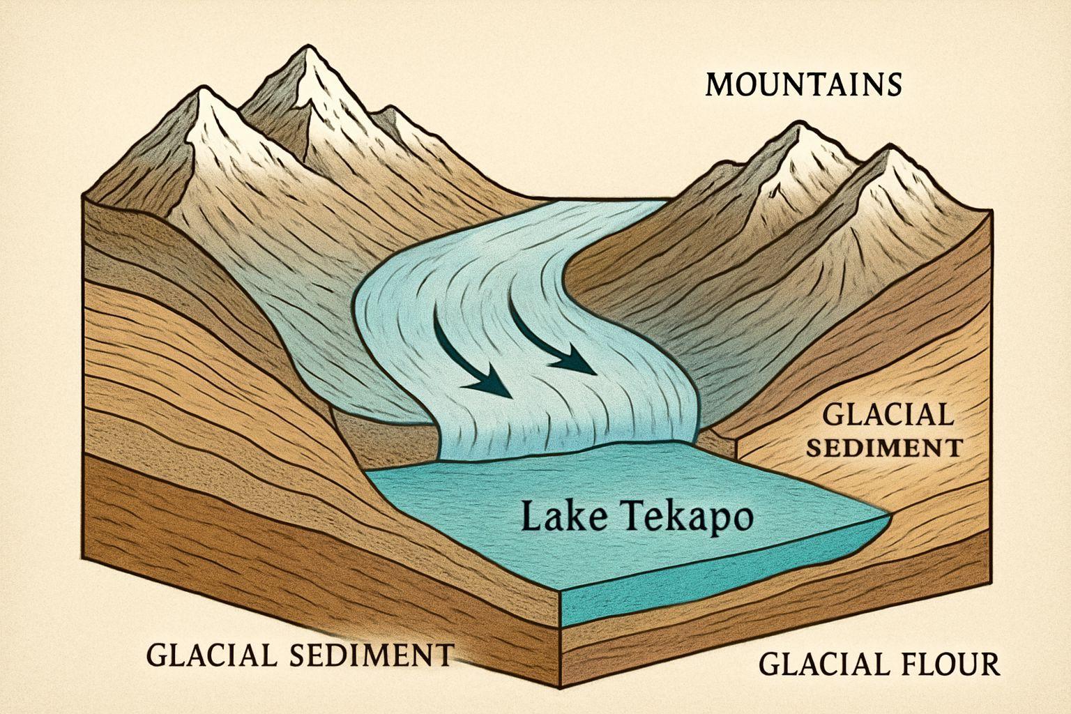⚙️ 테카포 호수의 지질학적 비밀과 빙하 지형