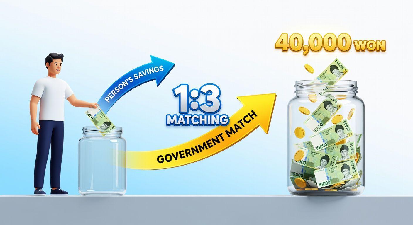 🔍 희망저축계좌 1유형, 1:3 매칭으로 월 10만 원이 1440만 원으로!