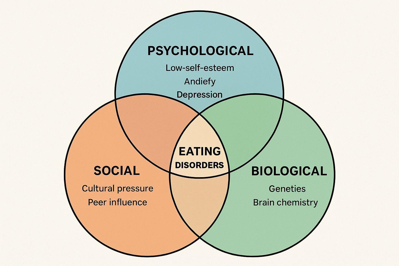 ⚙️ 섭식장애의 복합적 원인: 심리, 사회, 생물학적 요인
