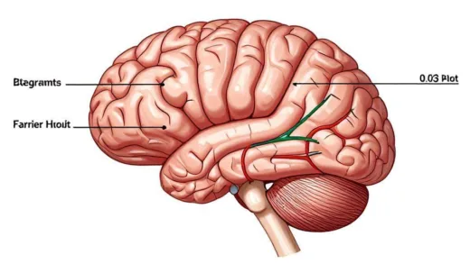 A detailed scientific illustration showing how human brain processes facial skin tone and barrier health within 0.03 seconds for first impression judgment, with neural pathways and skin cross-section