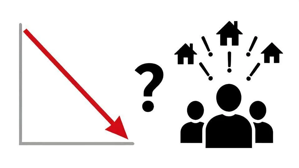A paradox chart showing decreasing divorce rates on one side and increasing household conflict symbols on the other, with a question mark in the center