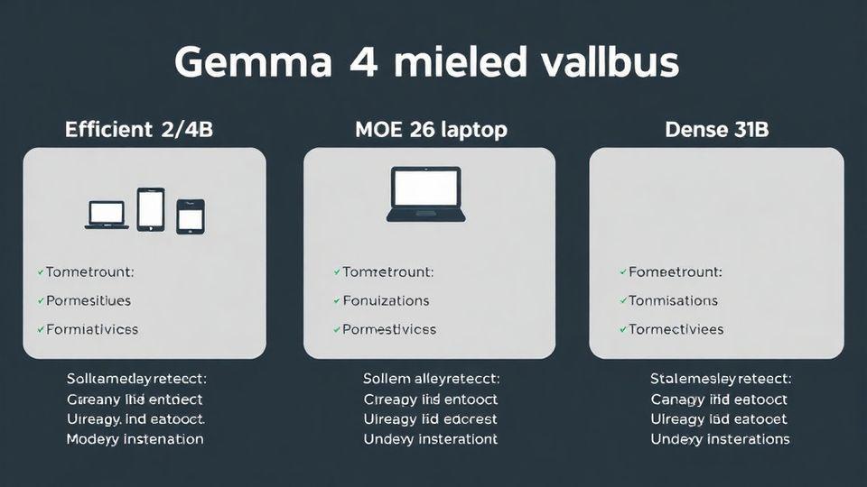 🔍 젬마 4 모델 라인업: 용도별 선택지