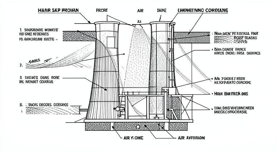 ⚙️ 냉각탑의 설계 원리와 열교환 메커니즘