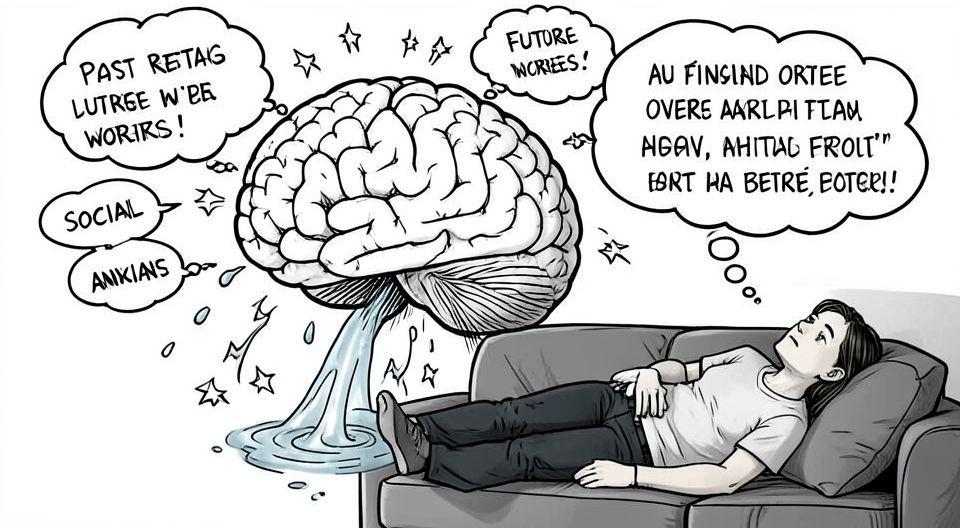 🔍 쉬어도 쉬지 못하게 만드는 뇌의 자동 잡생각 회로