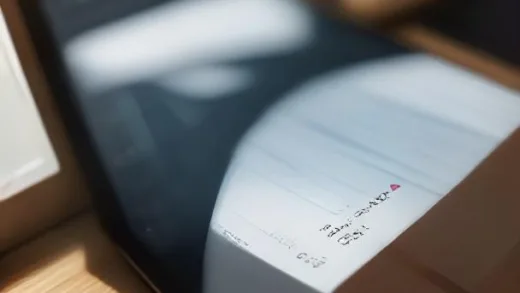 A realistic smartphone screen showing a bank transaction notification at 8:30 AM on the 25th, a calendar page and a modern Korean office desk in soft morning light, shallow depth of field, cinematic warm tones, high detail