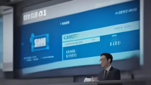 Split-screen illustration comparing a Korean stock exchange trading floor with a modern US Wall Street financial district, a magnifying glass hovering over individual company logo cards, professional financial editorial style, soft blue and gold tones, high detail